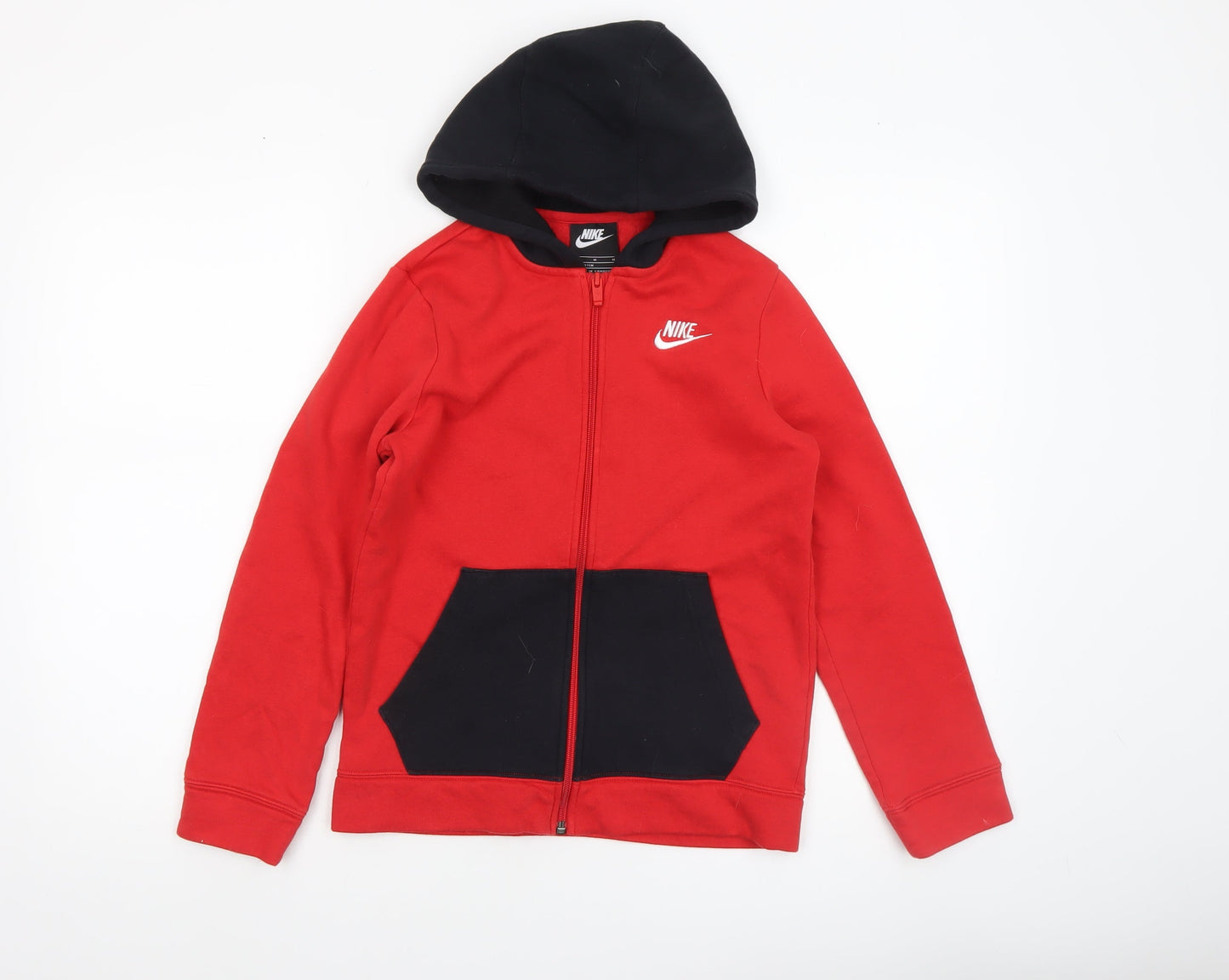 Boys UK Size 12-13 Years Nike Red Full Zip Hoodie