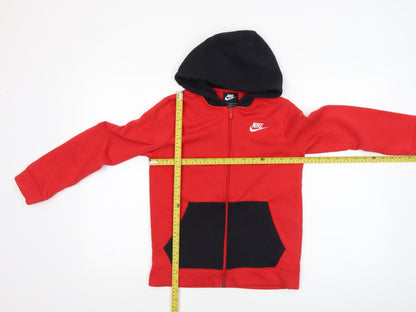 Boys UK Size 12-13 Years Nike Red Full Zip Hoodie