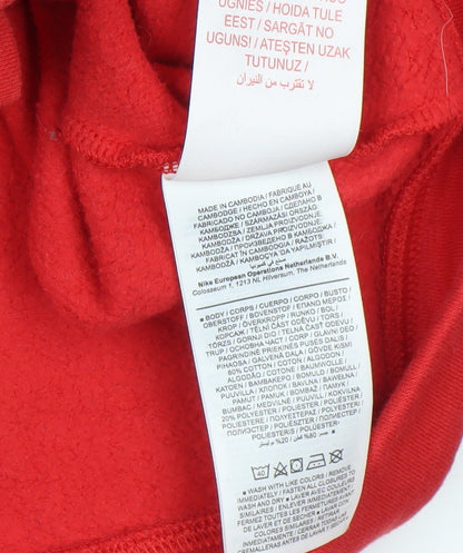 Boys UK Size 12-13 Years Nike Red Full Zip Hoodie