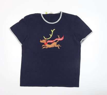 Mens UK Size L Cotton On Blue  T-Shirt