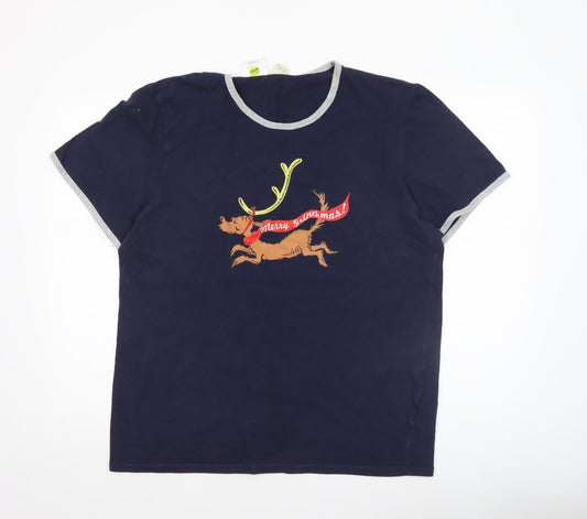 Mens UK Size L Cotton On Blue  T-Shirt