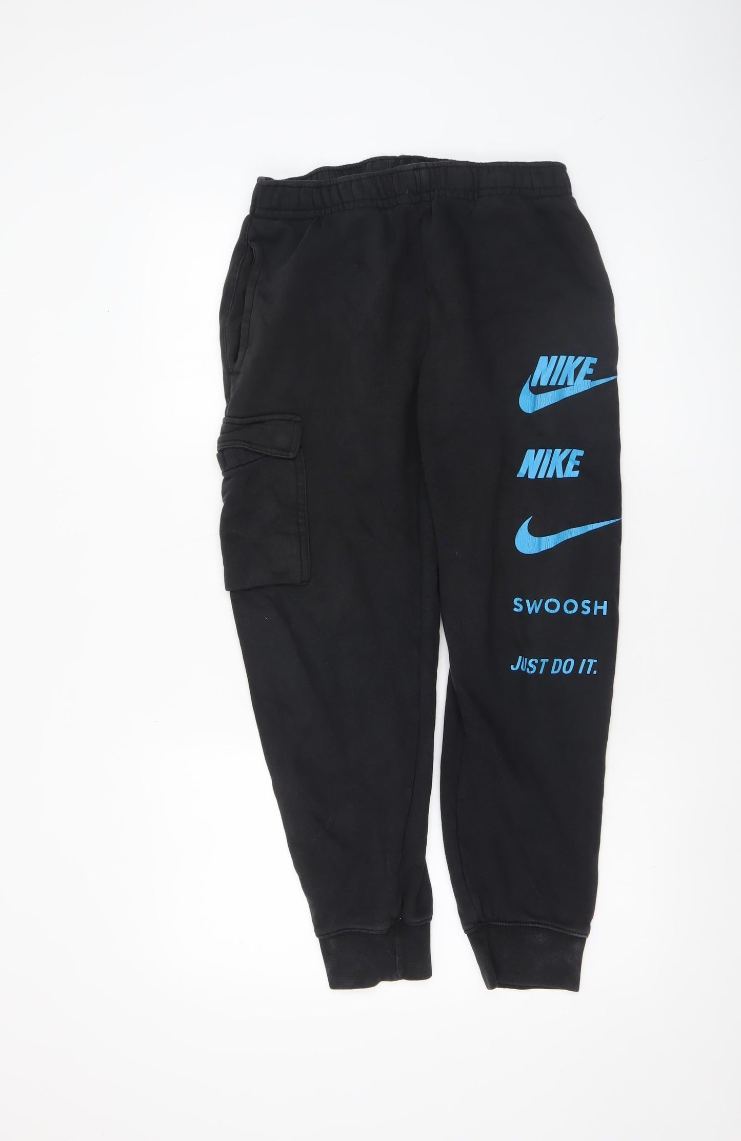 Mens UK Size S Nike Regular Fit Jogger Black Trousers