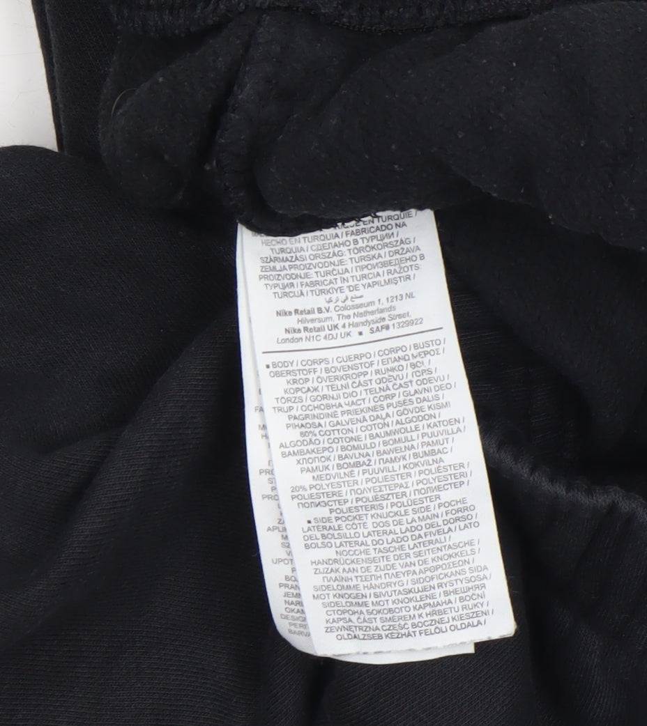 Mens UK Size S Nike Regular Fit Jogger Black Trousers
