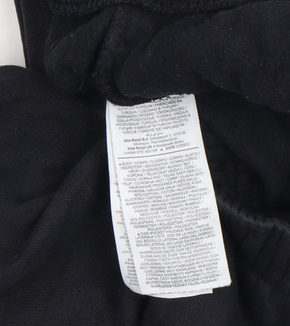 Mens UK Size S Nike Regular Fit Jogger Black Trousers