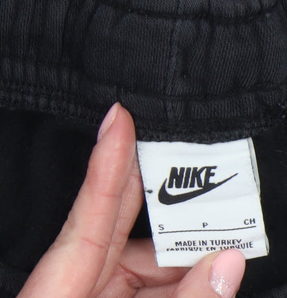 Mens UK Size S Nike Regular Fit Jogger Black Trousers