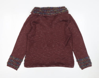 Womens UK Size M Jessica Graaf Brown Cardigan Jumper