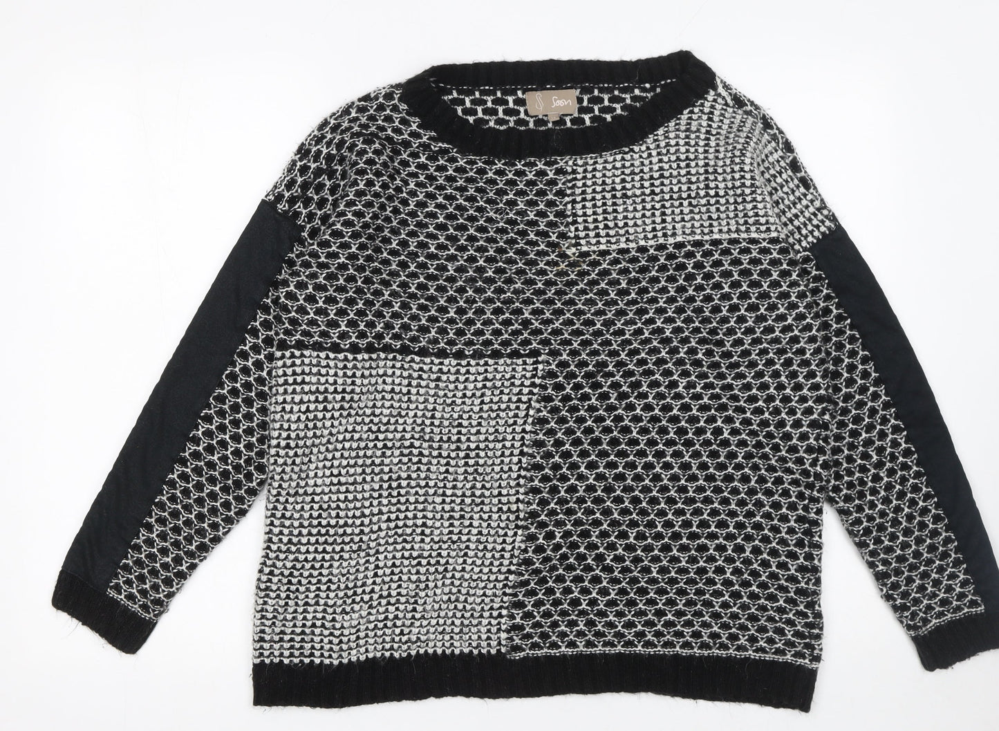 Womens UK Size 14 Soon Black Pullover Jumper