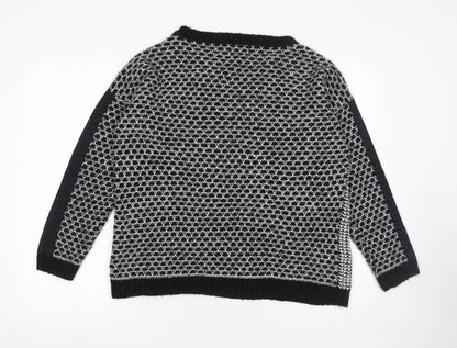 Womens UK Size 14 Soon Black Pullover Jumper