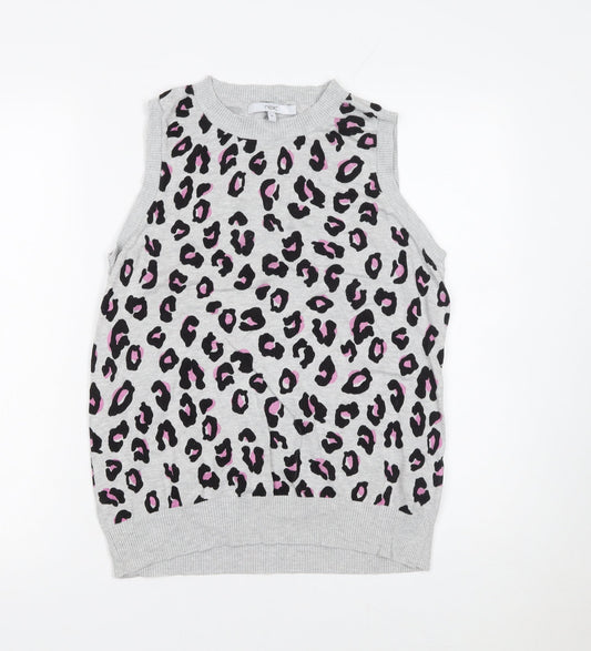 Womens UK Size M NEXT Grey Vest Jumper