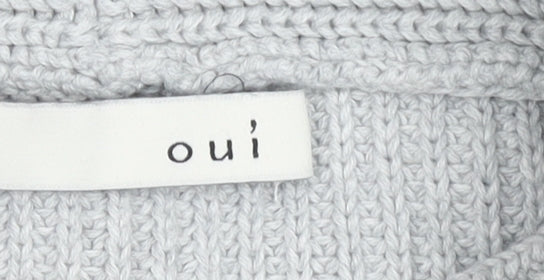 Womens UK Size 12 Oui Grey Pullover Jumper