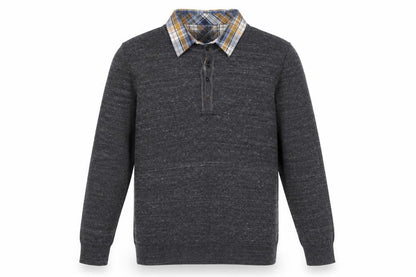 Mens UK Size L Marks and Spencer Grey Henley Jumper