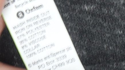 Mens UK Size L Marks and Spencer Grey Henley Jumper