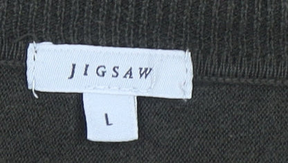 Womens UK Size L Jigsaw Black Pullover Jumper