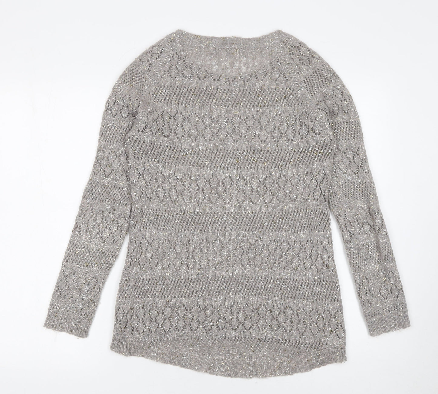 Womens UK Size S Monsoon Grey Pullover Jumper