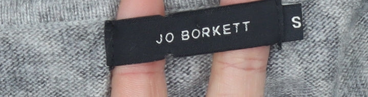 Womens UK Size S Jo Borkett Grey Cardigan Jumper