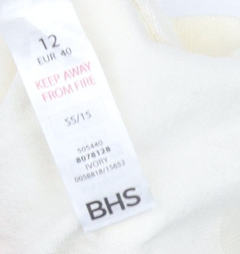 Womens UK Size 12 BHS Ivory Cardigan Jumper