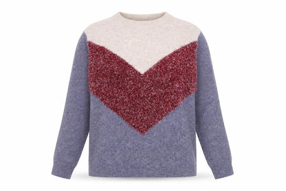 Womens UK Size M Papaya Multicoloured Pullover Jumper