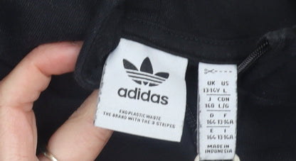 Boys UK Size 13-14 Years adidas Black Half Zip Hoodie