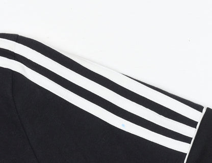Boys UK Size 13-14 Years adidas Black Half Zip Hoodie