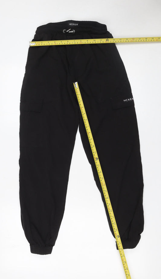 Boys UK Size 14 Years McKenzie Regular Fit Cargo Black Trousers