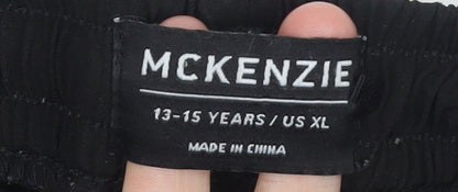 Boys UK Size 14 Years McKenzie Regular Fit Cargo Black Trousers