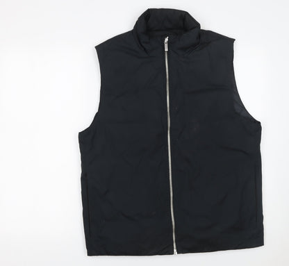 Esprit Men's Black M Padded Bodywarmer Waistcoat Full Zip