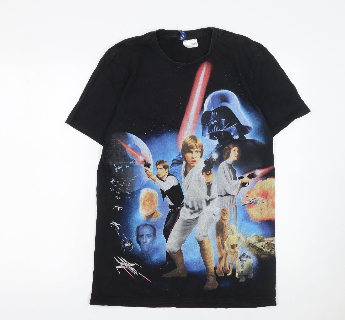 Mens UK Size S Star Wars Black  T-Shirt