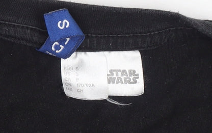 Mens UK Size S Star Wars Black  T-Shirt