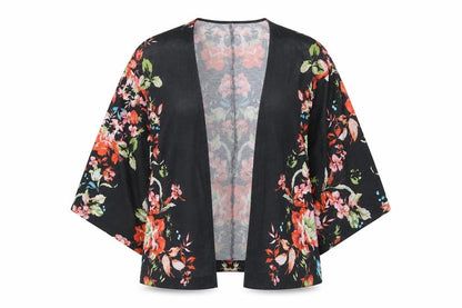 Womens UK Size M Bershka Multicoloured Kimono Blouse