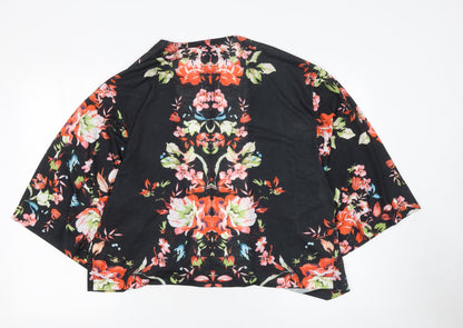 Womens UK Size M Bershka Multicoloured Kimono Blouse