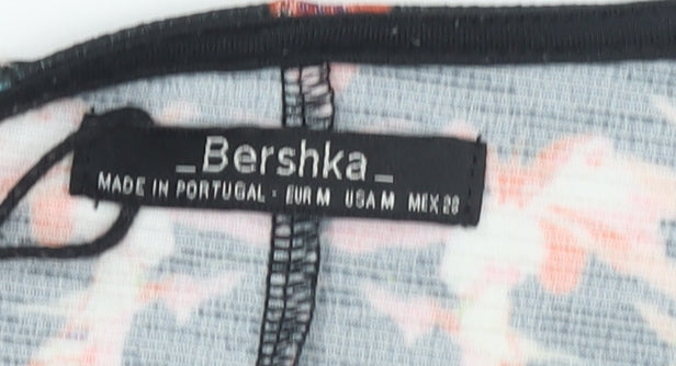 Womens UK Size M Bershka Multicoloured Kimono Blouse