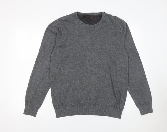 Mens UK Size L JACK & JONES Grey Pullover Jumper