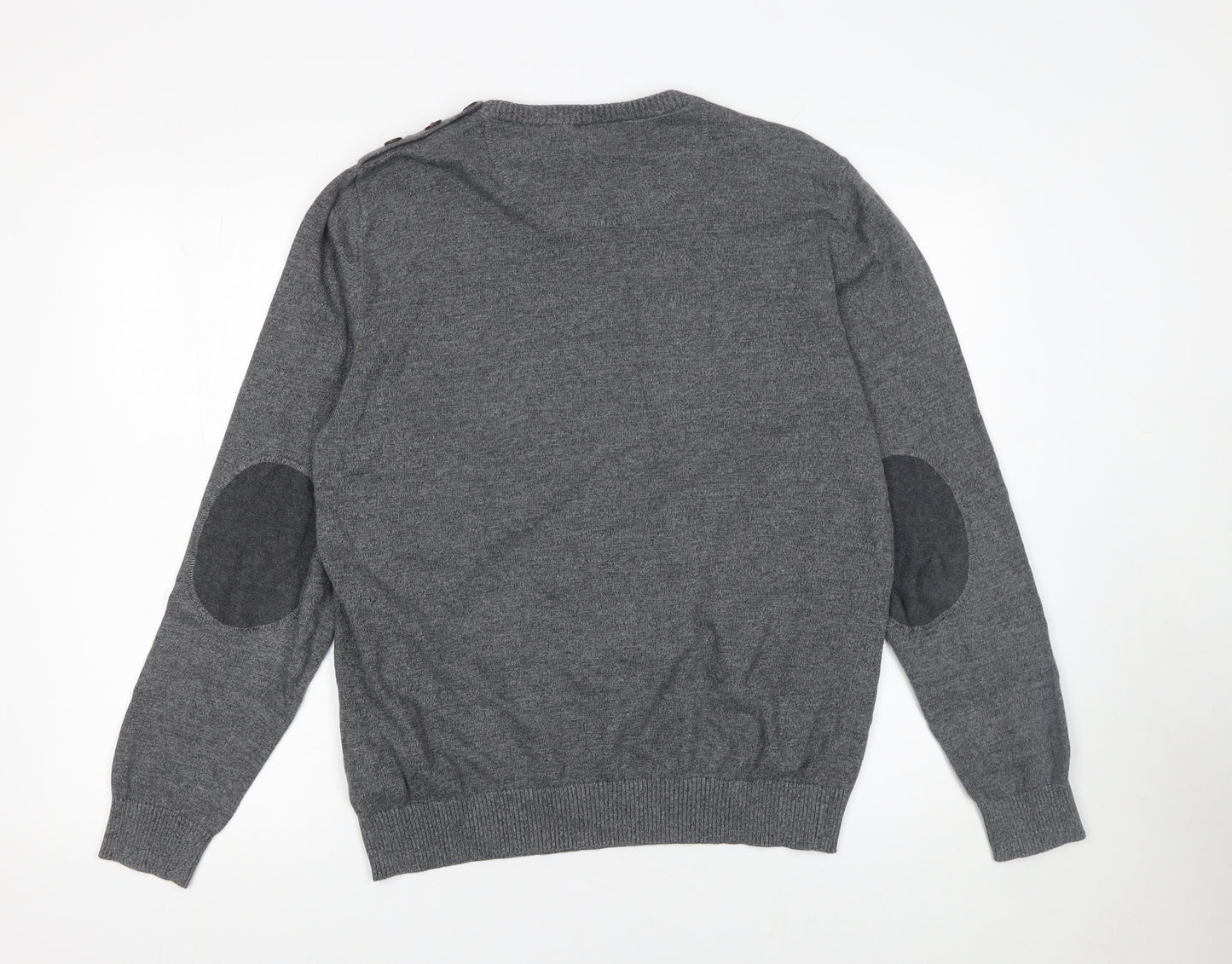 Mens UK Size L JACK & JONES Grey Pullover Jumper