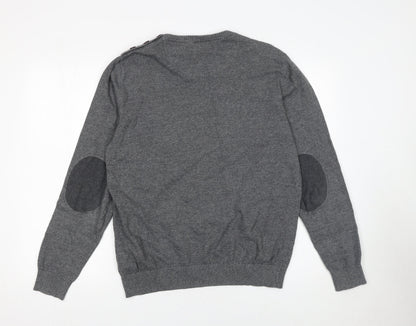 Mens UK Size L JACK & JONES Grey Pullover Jumper