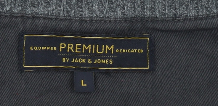 Mens UK Size L JACK & JONES Grey Pullover Jumper