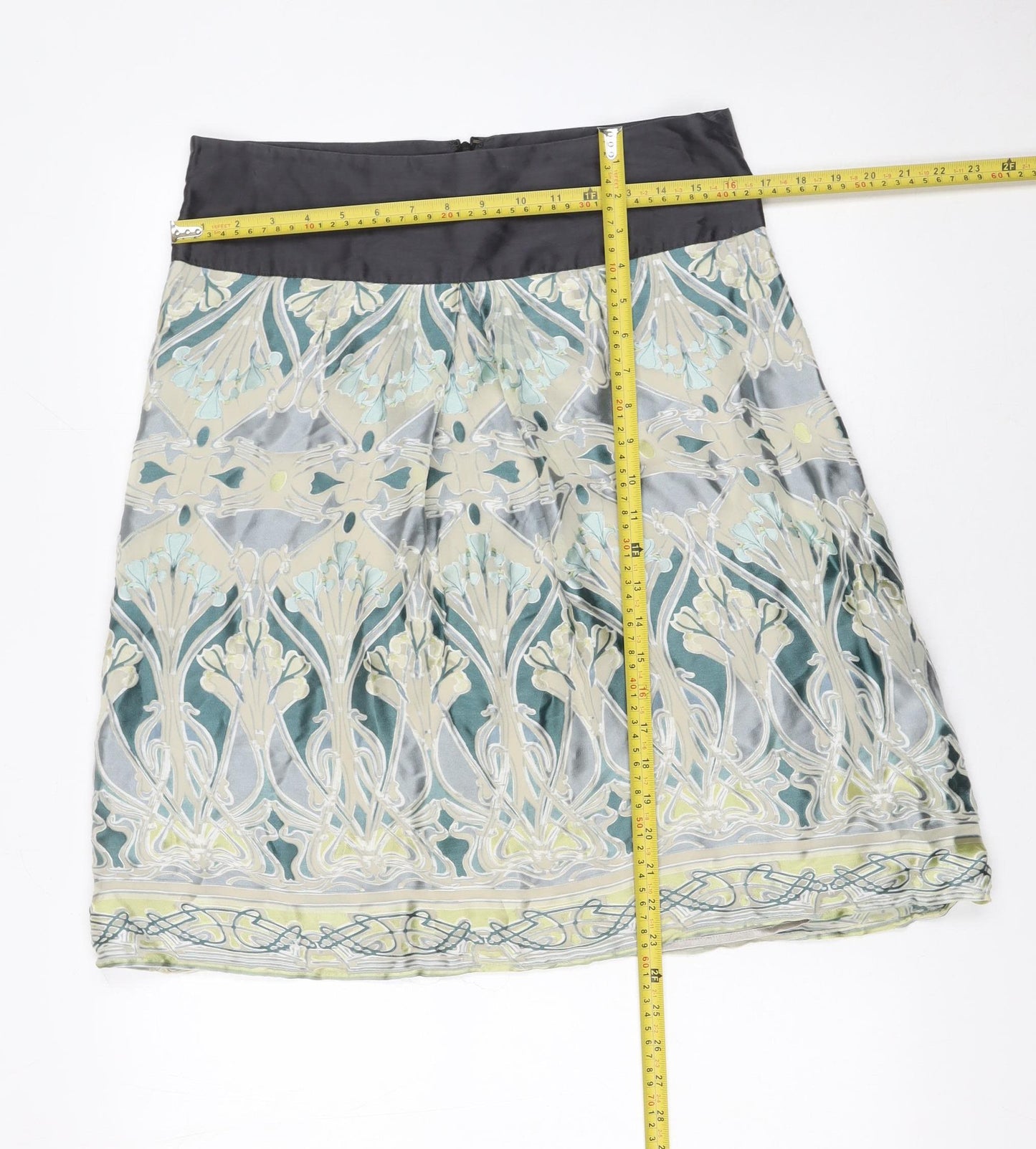 Womens UK Size 10 CCDK Copenhagen A-Line Satin Skirt