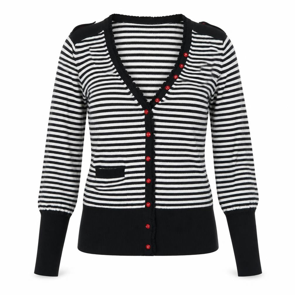 Womens UK Size M French Connection Black Cardigan Jumper