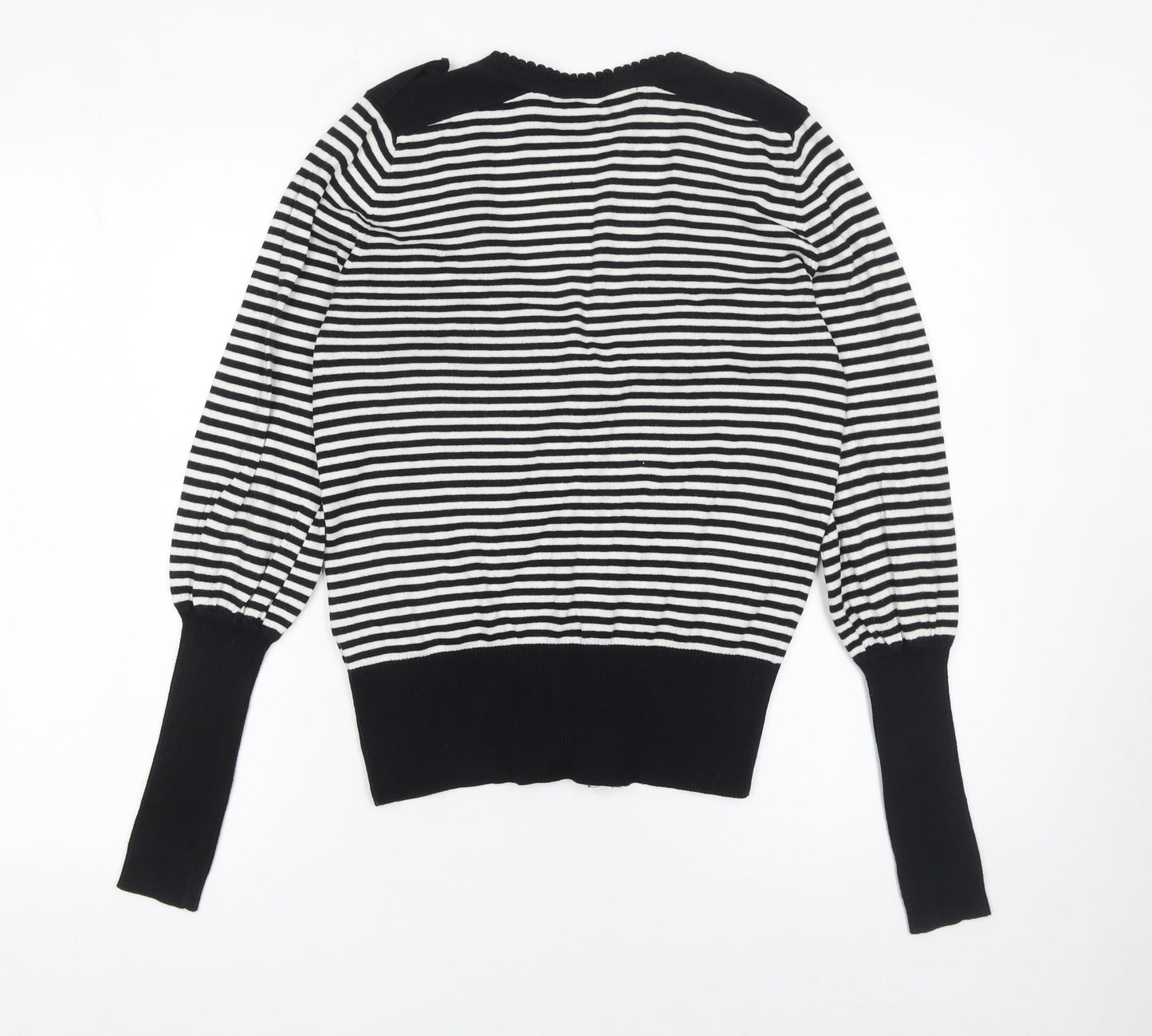 Womens UK Size M French Connection Black Cardigan Jumper