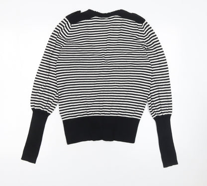 Womens UK Size M French Connection Black Cardigan Jumper