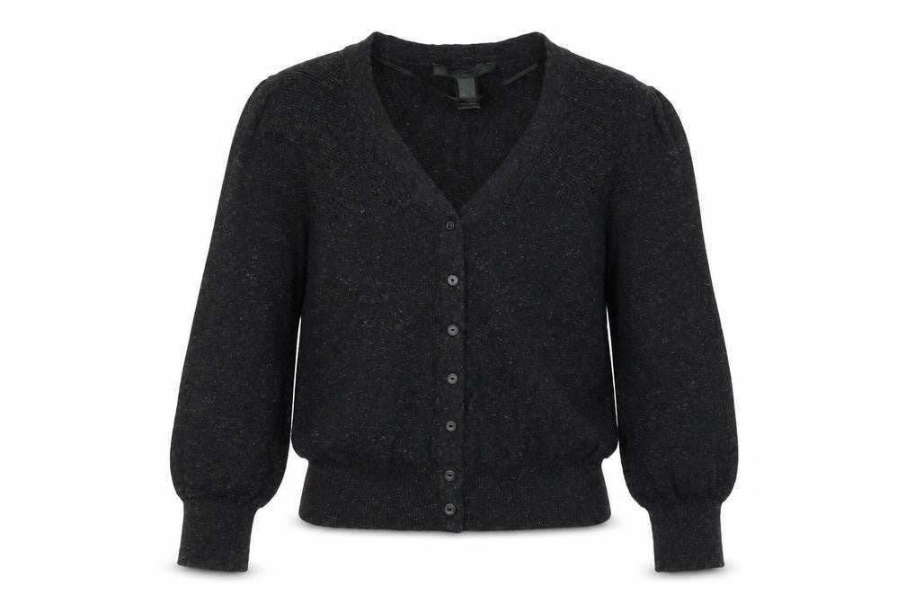Womens UK Size S Mango Black Cardigan Jumper