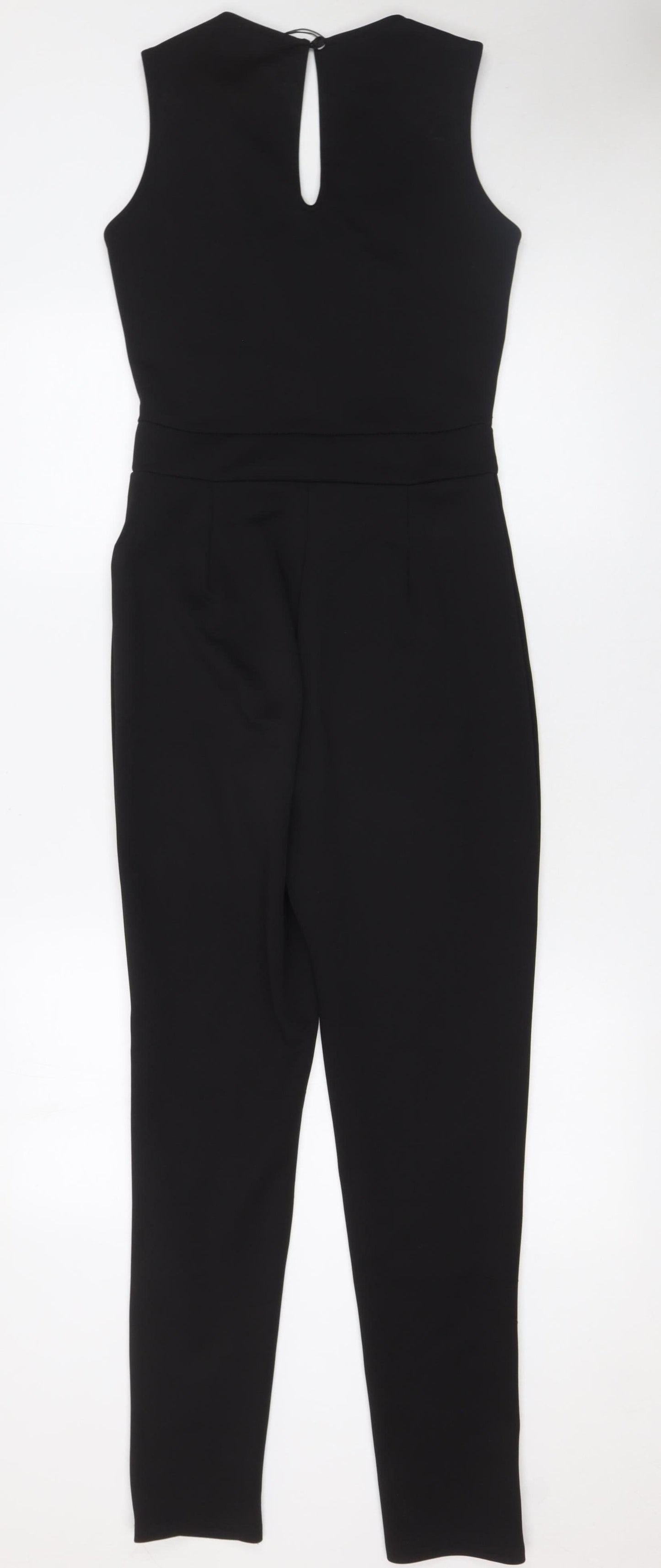 Womens UK Size 8 Boohoo One-Piece Black Jumpsuit