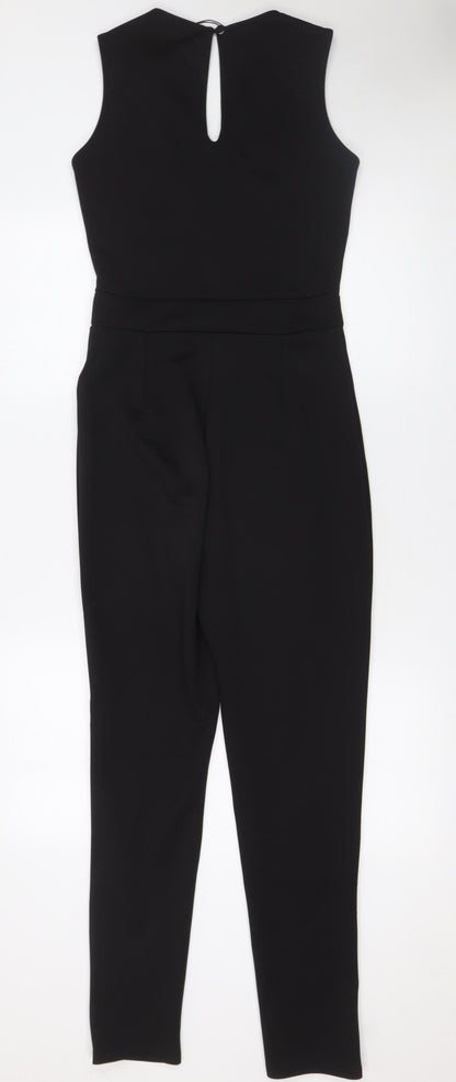 Womens UK Size 8 Boohoo One-Piece Black Jumpsuit
