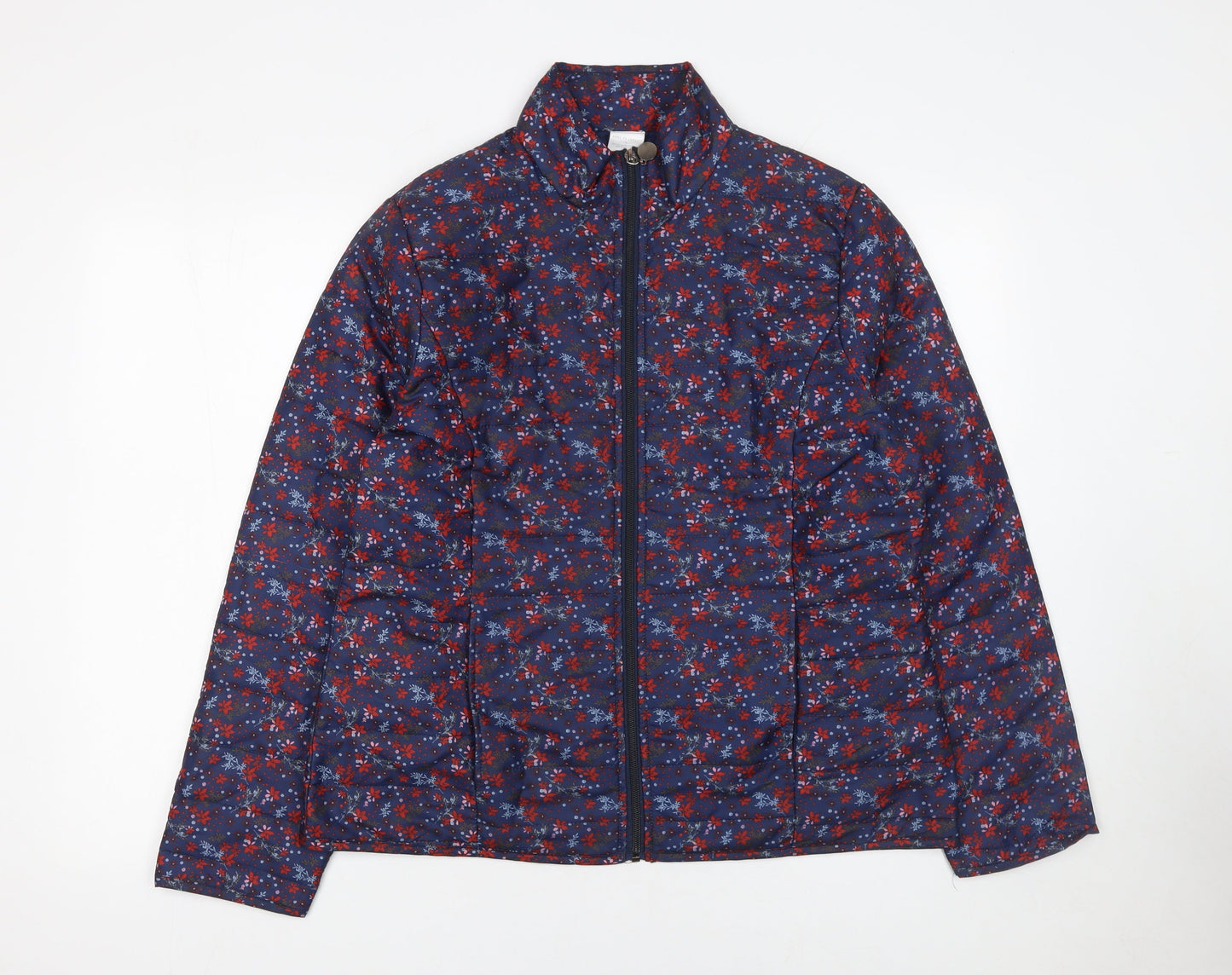 Womens UK Size M Anne de Lancay Blue Puffer Jacket