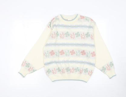 Womens UK Size 10-12 Amari Ivory Pullover Jumper