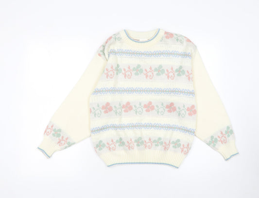 Womens UK Size 10-12 Amari Ivory Pullover Jumper