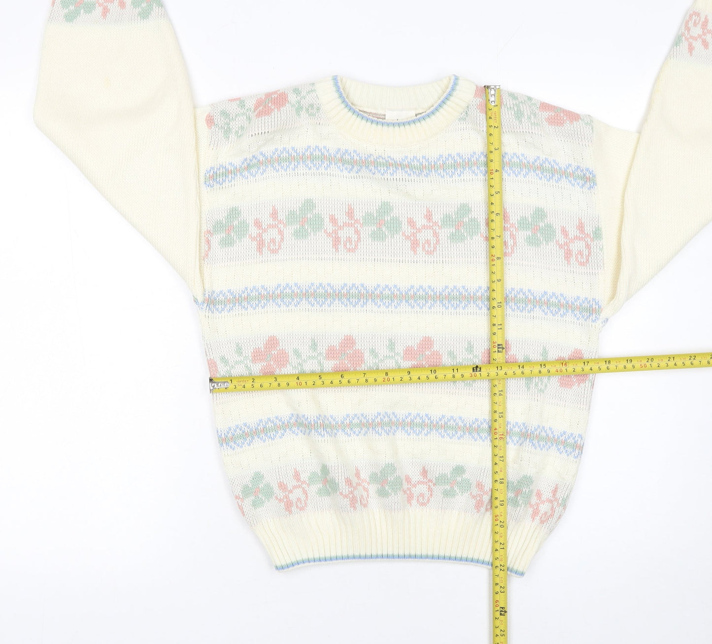 Womens UK Size 10-12 Amari Ivory Pullover Jumper