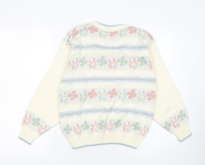 Womens UK Size 10-12 Amari Ivory Pullover Jumper