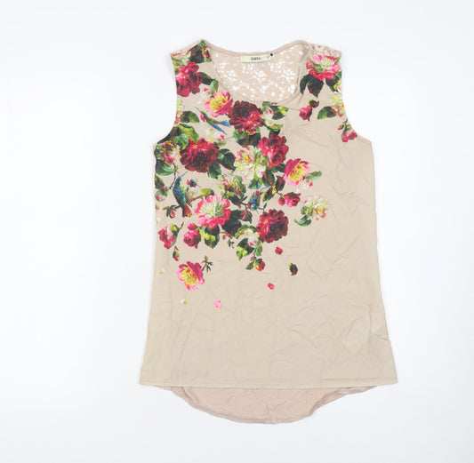Womens UK Size XS Oasis Beige Camisole Blouse