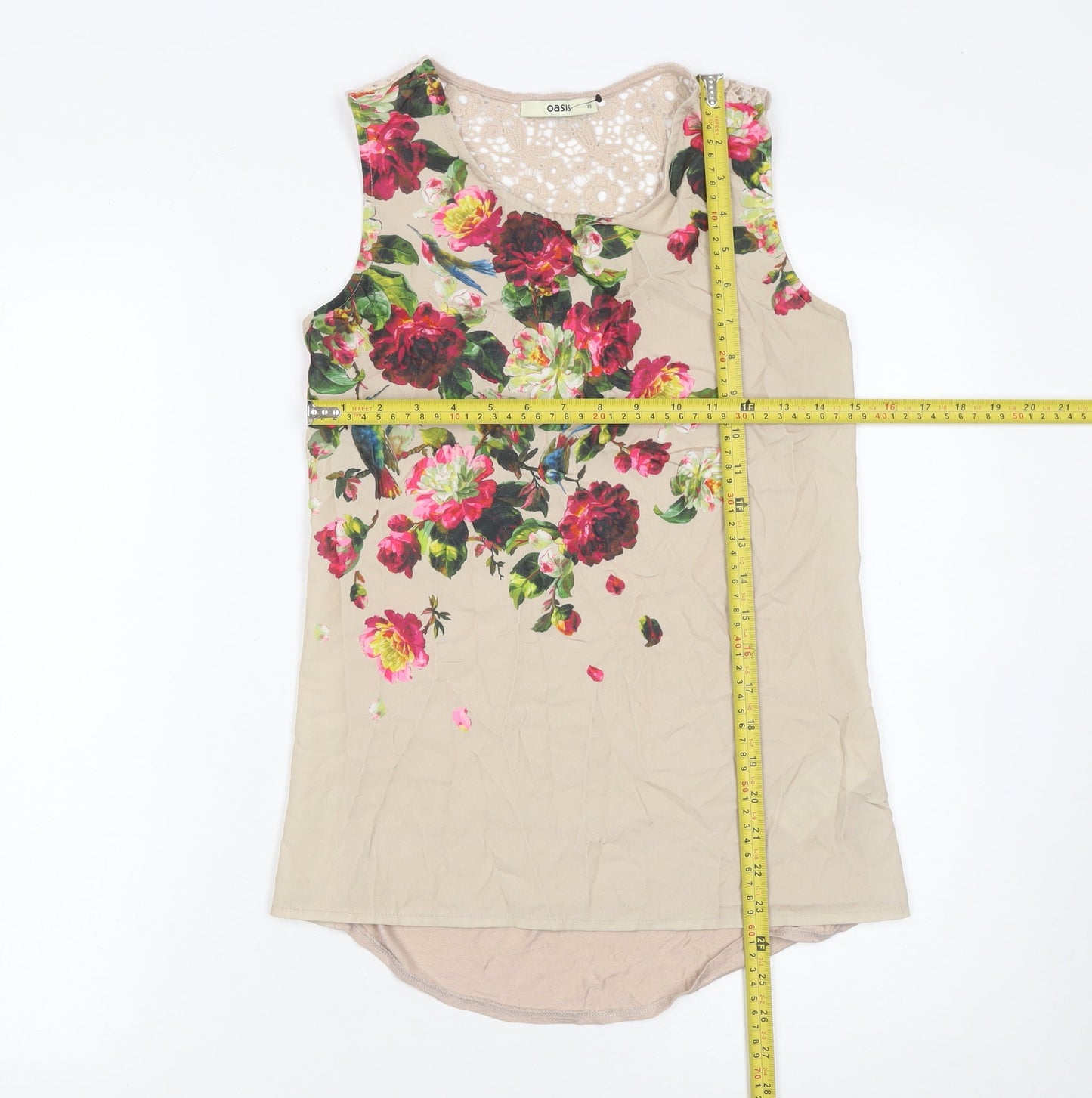 Womens UK Size XS Oasis Beige Camisole Blouse