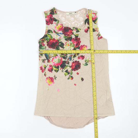 Womens UK Size XS Oasis Beige Camisole Blouse